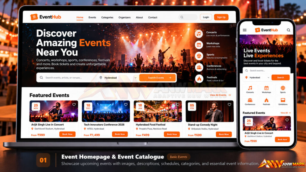 Event & Ticket Booking screenshot