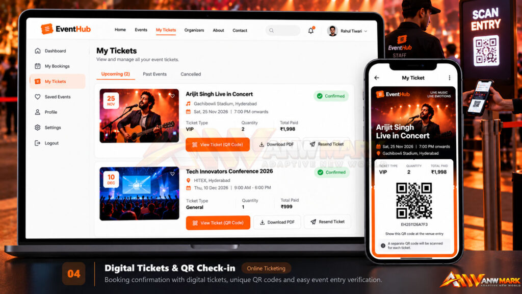 Event & Ticket Booking screenshot