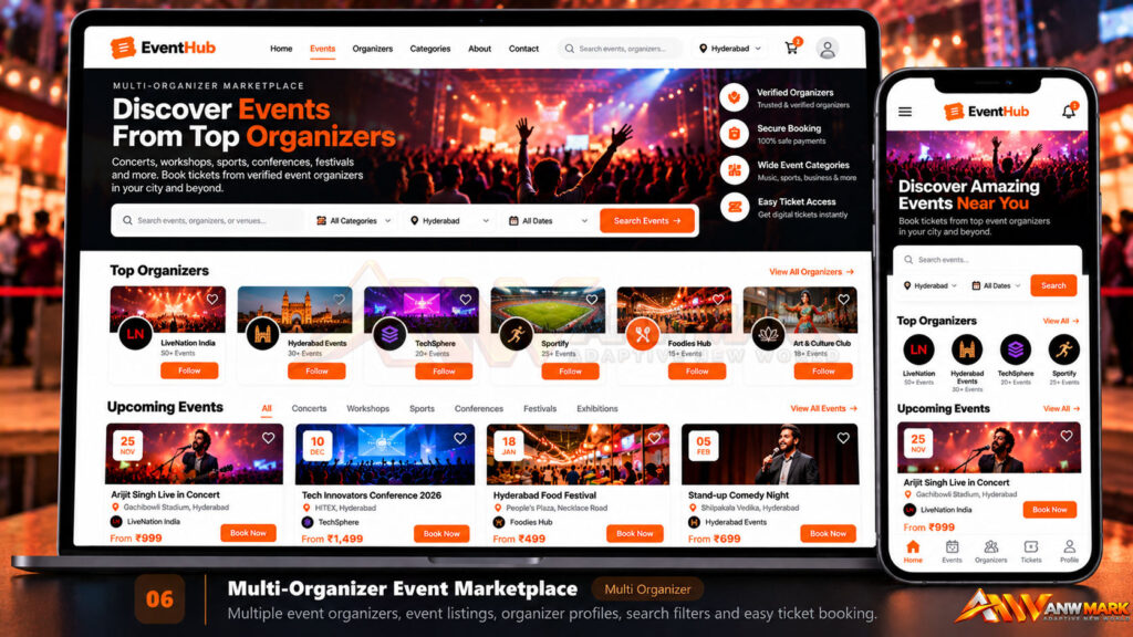 Event & Ticket Booking screenshot