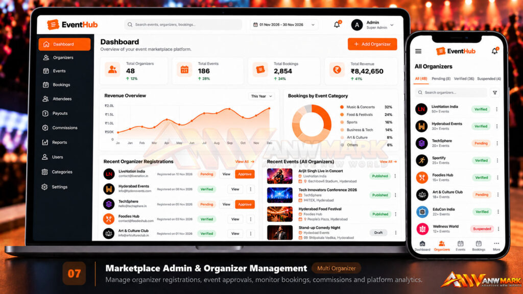 Event & Ticket Booking screenshot